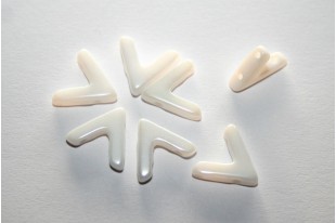 Perline Ava® Chalk White Shimmer 10x4mm - 10pz