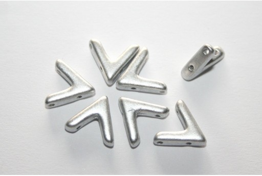 Perline Ava® Aluminum Silver 10x4mm - 10pz 2