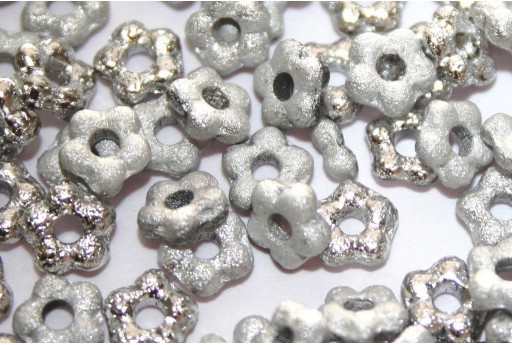 Perline Flower Etched Labrador Full 5mm - 50pz 2