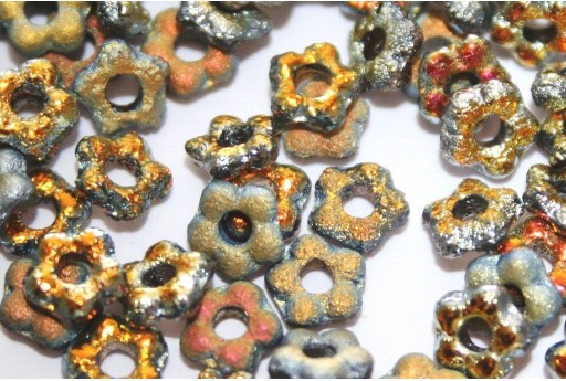 Flower Beads Etched Full Marea 5mm - 50pcs 2