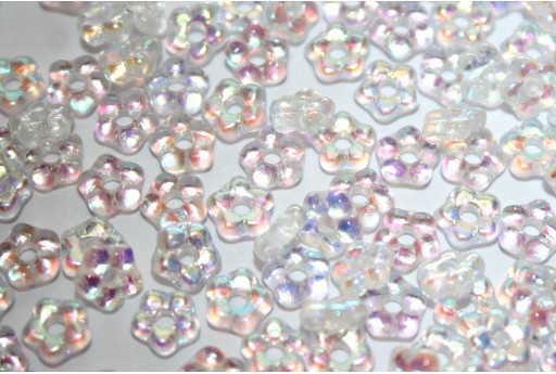 Flower Beads Crystal AB 5mm - 50pcs