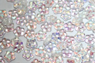 Perline Flower Crystal AB 5mm - 50pz