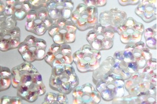 Flower Beads Crystal AB 5mm - 50pcs