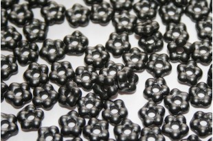 Flower Beads Alabaster Pastel Black 5mm - 50pcs