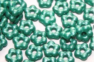 Flower Beads Alabaster Pastel Green 5mm - 50pcs