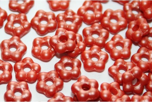 Flower Beads Alabaster Pastel Copper 5mm - 50pcs 2