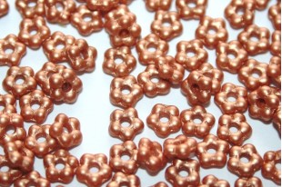 Flower Beads Metallic Copper 5mm - 50pcs