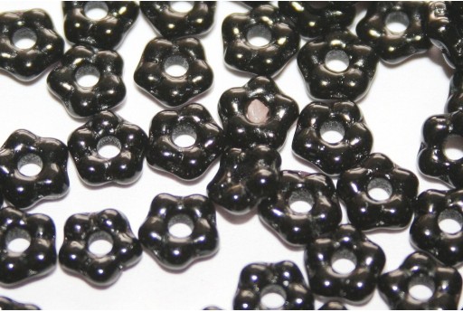 Perline Flower Jet 5mm - 50pz 2
