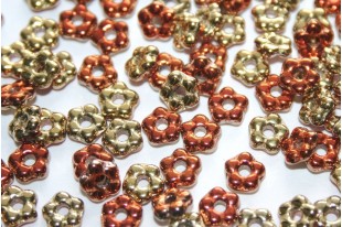 Flower Beads Jet California Gold Rush 5mm - 50pcs