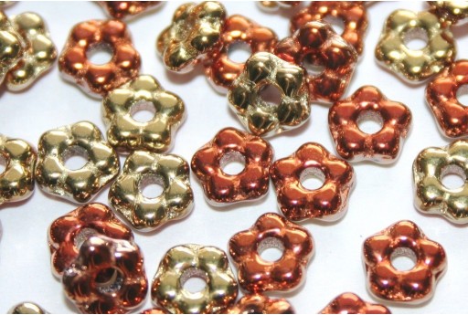 Flower Beads Jet California Gold Rush 5mm - 50pcs 2