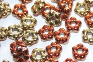 Flower Beads Jet California Gold Rush 5mm - 50pcs