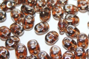 Superduo Beads Luster-Smoky Topaz 5x2,5mm - 10gr