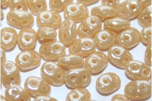 Perline Superduo Hematite-Opaque Ivory 5x2,5mm - 10gr