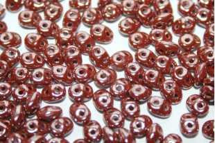 Superduo Beads Luster Dark Chocolate 5x2,5mm - 10gr