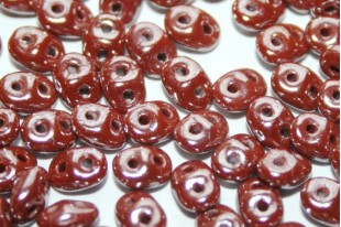 Superduo Beads Luster Dark Chocolate 5x2,5mm - 10gr