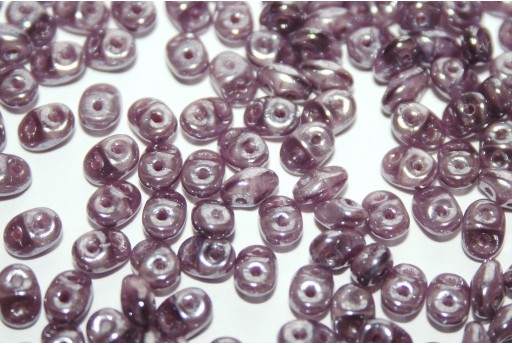 Superduo Beads Luster Opal Violet 5x2,5mm - 10gr