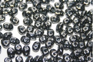 Perline Superduo Hematite 5x2,5mm - 10gr