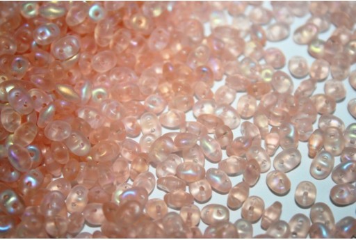 Superduo Beads Rosaline AB Matted 5x2,5mm - Pack 100gr