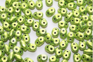 Superduo Beads Metalust Electric Green 5x2,5mm - 10gr
