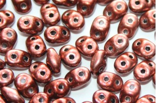 Superduo Beads Metalust Burnt Copper 5x2,5mm - 10gr