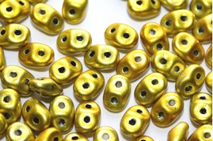 Superduo Beads Metalust Yellow Gold 5x2,5mm - 10gr