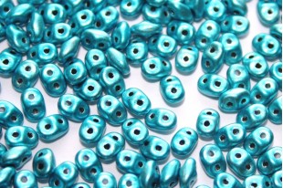 Perline Superduo Metalust Turquoise 5x2,5mm - 10gr