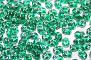 Superduo Beads Luster Emerald 5x2,5mm - 10gr