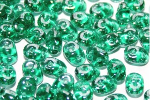 Perline Superduo Luster Emerald 5x2,5mm - 10gr