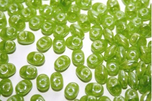 Perline Superduo Luster Milky Dk Peridot 5x2,5mm - 10gr