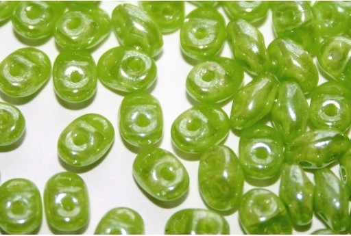 Superduo Beads Luster Milky Dk Peridot 5x2,5mm - 10gr 2