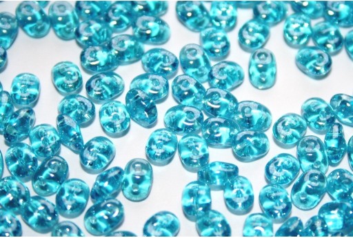 Perline Superduo Luster Aquamarine 5x2,5mm - 10gr