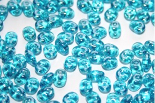 Superduo Beads Luster Aquamarine 5x2,5mm - 10gr