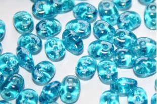 Perline Superduo Luster Aquamarine 5x2,5mm - 10gr