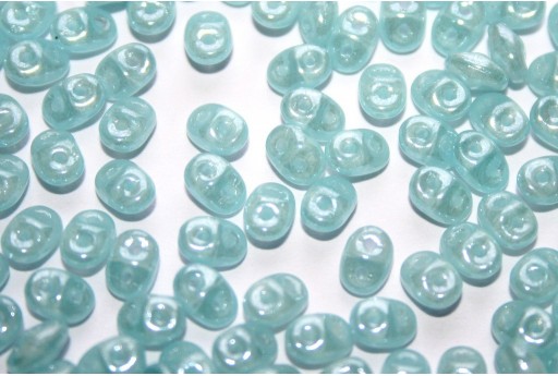 Superduo Beads Luster Milky Aquamarine 5x2,5mm - 10gr