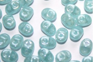 Superduo Beads Luster Milky Aquamarine 5x2,5mm - 10gr