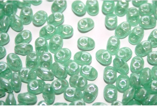 Superduo Beads Luster Milky Aqua 5x2,5mm - 10gr