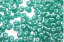 Perline Superduo Hematite-Turquoise Green 5x2,5mm - 10gr