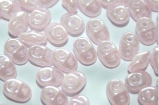 Superduo Beads Luster-Opal Light Pink 5x2,5mm - 10gr