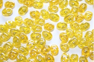 Superduo Beads Amber Hematite 5x2,5mm - 10gr