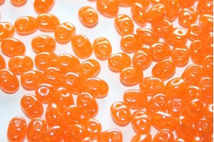Superduo Beads Luster-Opal Light Orange 5x2,5mm - 10gr