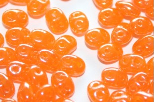 Superduo Beads Luster-Opal Light Orange 5x2,5mm - 10gr