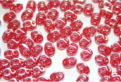 Perline Superduo Luster-Siam Ruby 5x2,5mm - 10gr