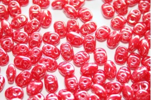 Superduo Beads Luster Coral Red 5x2,5mm - 10gr