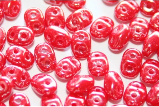 Superduo Beads Luster Coral Red 5x2,5mm - 10gr 2