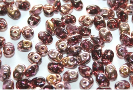 Perline Superduo Copper-Amethyst 5x2,5mm - 10gr