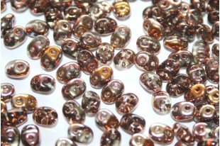 Superduo Beads Black Diamond Capri Gold 5x2,5mm - 10gr