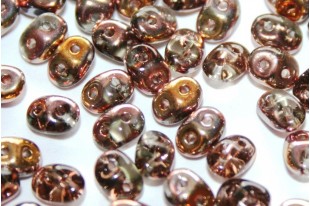 Superduo Beads Black Diamond Capri Gold 5x2,5mm - 10gr