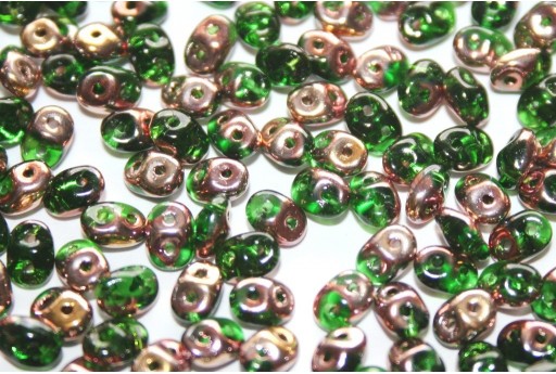 Perline Superduo Chrysolite Capri Gold 5x2,5mm - 10gr