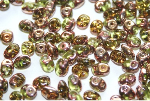 Superduo Beads Olivine Capri Gold 5x2,5mm - 10gr