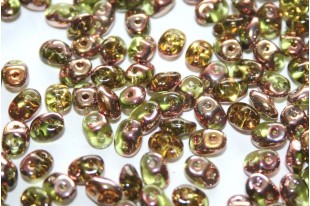 Perline Superduo Olivine Capri Gold 5x2,5mm - 10gr